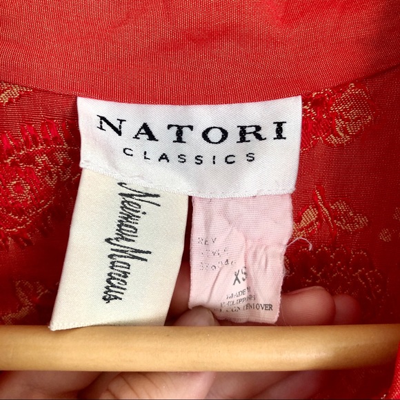{VTG Natori} Asian-Inspired Zip Kimono Duster Robe - Picture 4 of 5